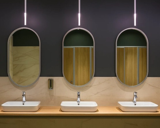 Stadium sustainable restroom